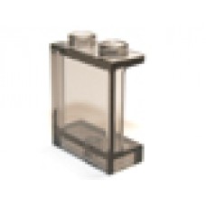 Part 87552 Trans-Black Panel 1 x 2 x 2 with Side Supports - Hollow Studs 